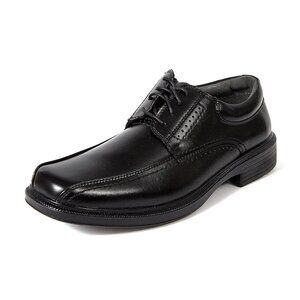 NiB Deer Stags' Mens Lace Up Comfort Sole Oxford Shoe Black Sz 10.5 M $60 RY1433